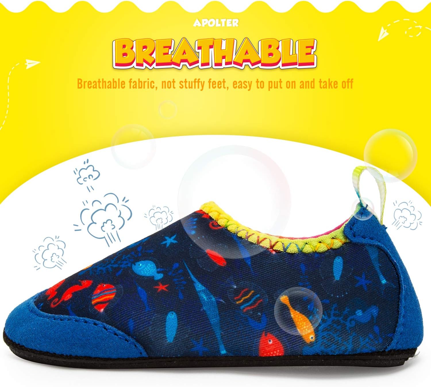 Baby Boys and Girls Swim Water Shoes Barefoot Aqua Socks Non-Slip for Beach Pool Toddler Kids - Image 6