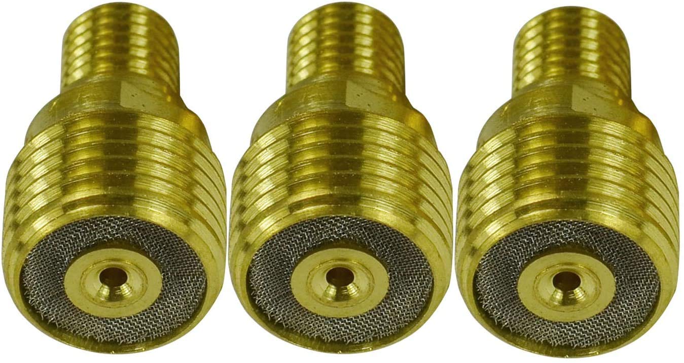 Riverweld Tig Gas Lens Collet Bodies 45V43 1.6Mm Orifice Fit Db Pta Sr Wp 9 20 25 Tig Welding Torch Pack Of 3