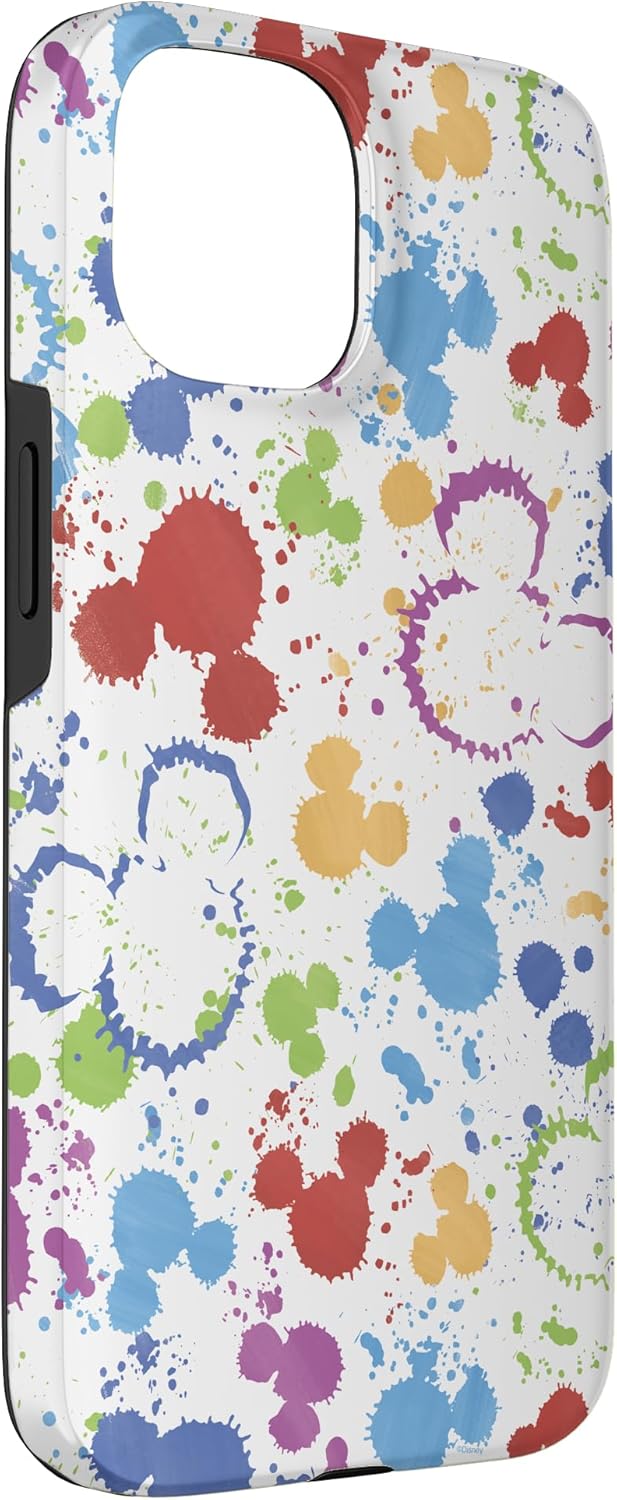 Disney Ink and Paint Mickey Mouse Icon Splat Pattern Case for iPhone 15