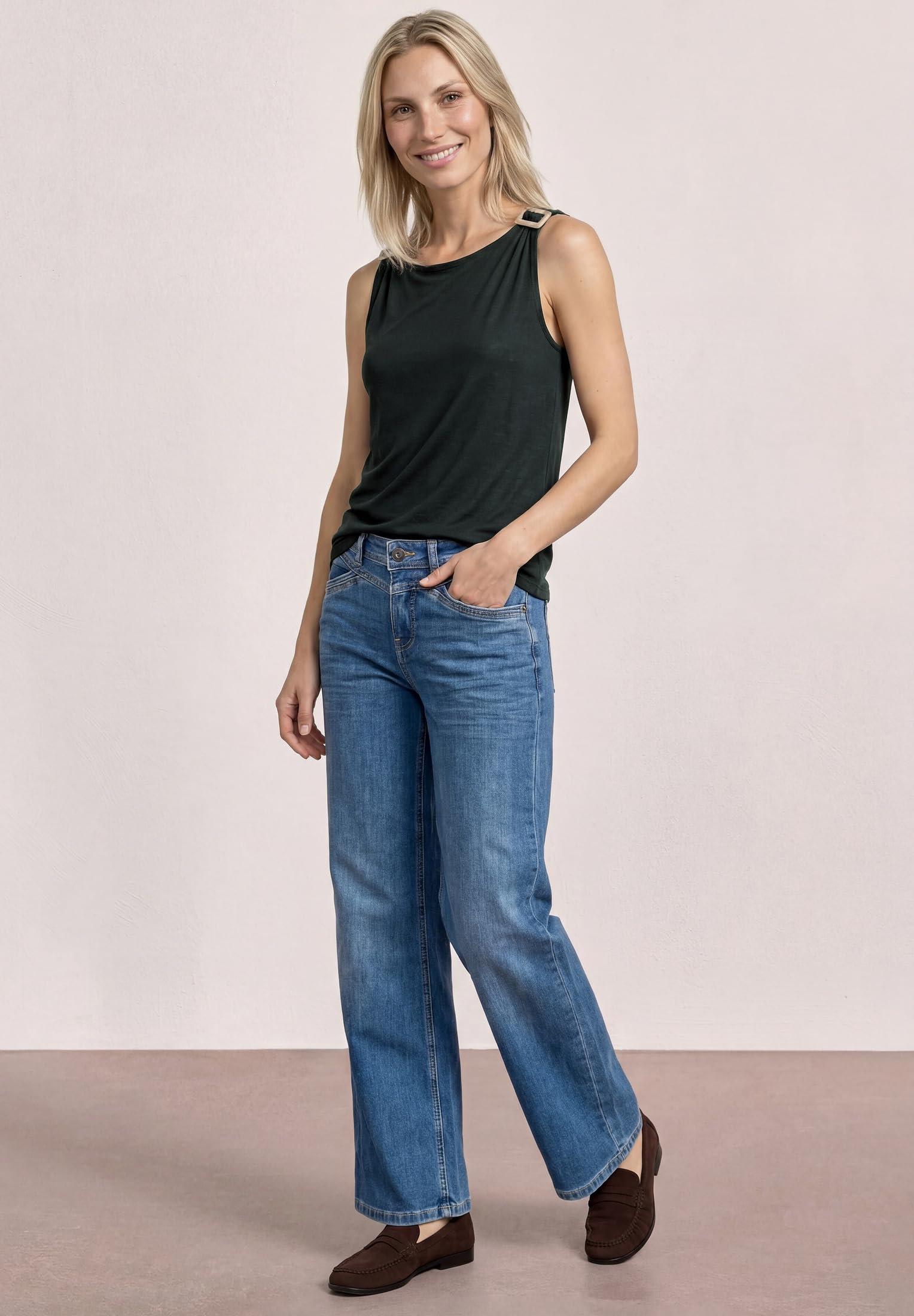 Street One 3230150 Top con Detalle en los Hombros Mujer (Pack de 1)
