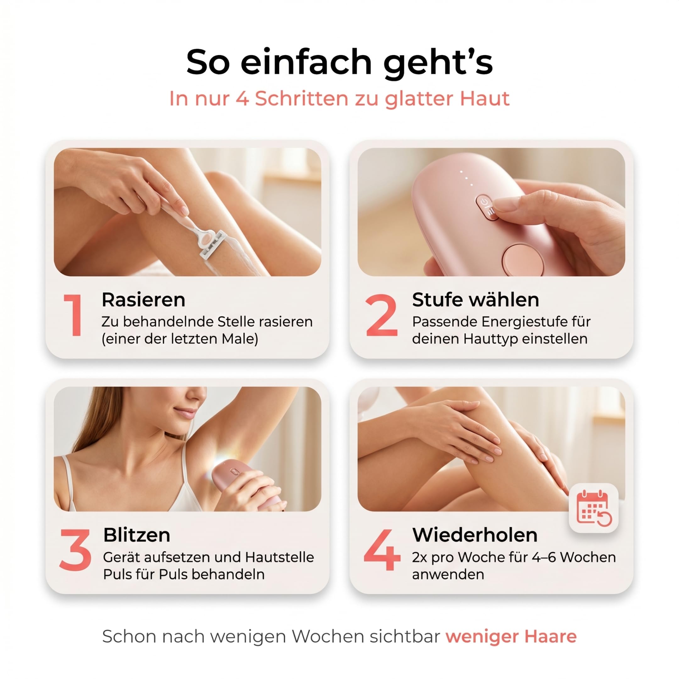 shinie Smart IPL Gerät Haarentfernung 2.0 — Professionelle Dauerhafte und Schmerzfreie Laser Haarentfernung für Zuhause, IPL Technologie — Inkl. Schutzbrille, Rasierer