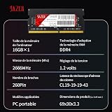 JAZER RAM DDR4 16Go (1x16Go) 2666MHz SODIMM pour Ordinateur Portable - 5