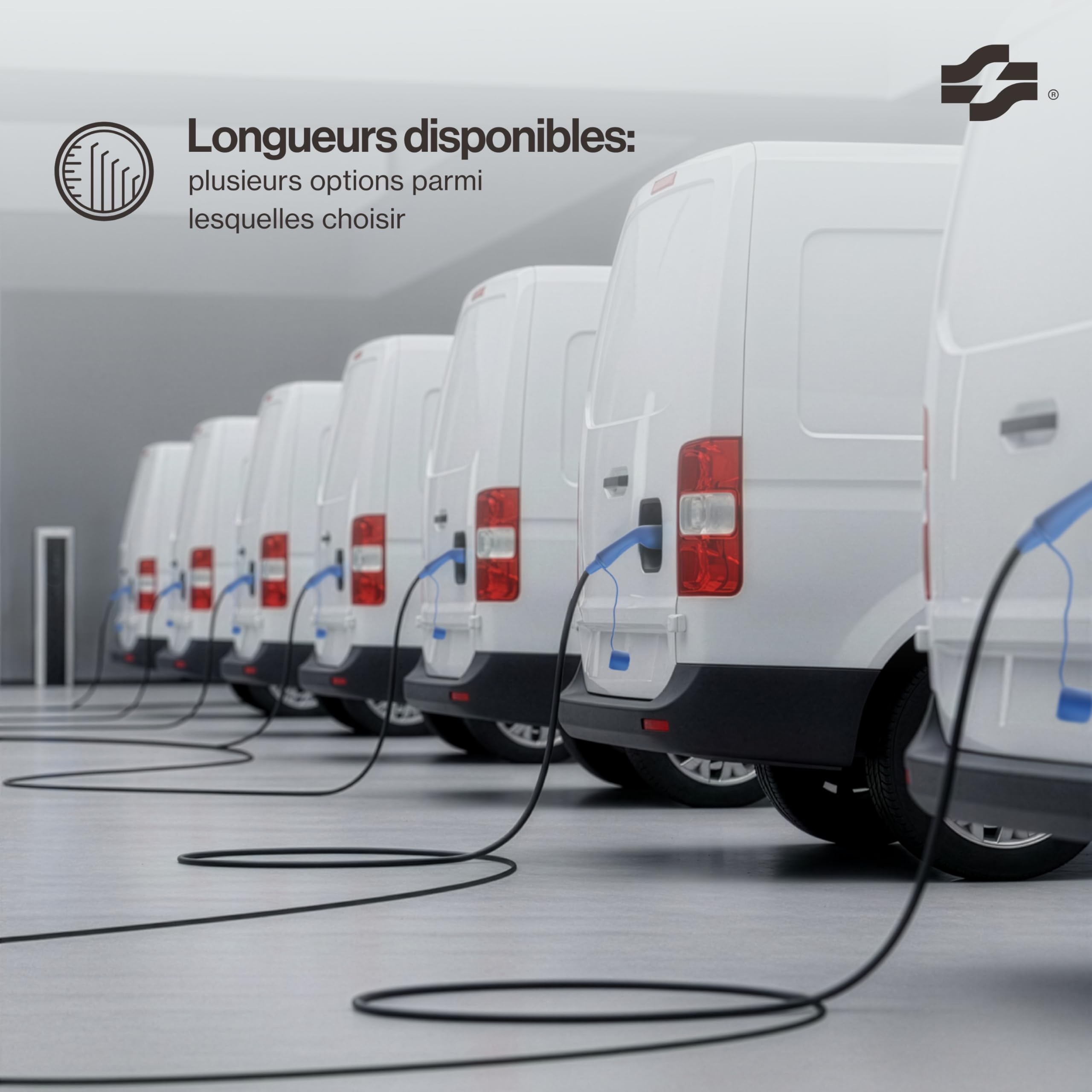 VOLDT Câble de charge de type 2 22 kW 32 A triphasé pour voitures électriques EV PHEV, type 2 vers type 2 Mode 3, convient pour modèle S/X/Y/3, ID.4, E-Tron, e-208, I4, IX1, Zoe, etc. Protection IP67