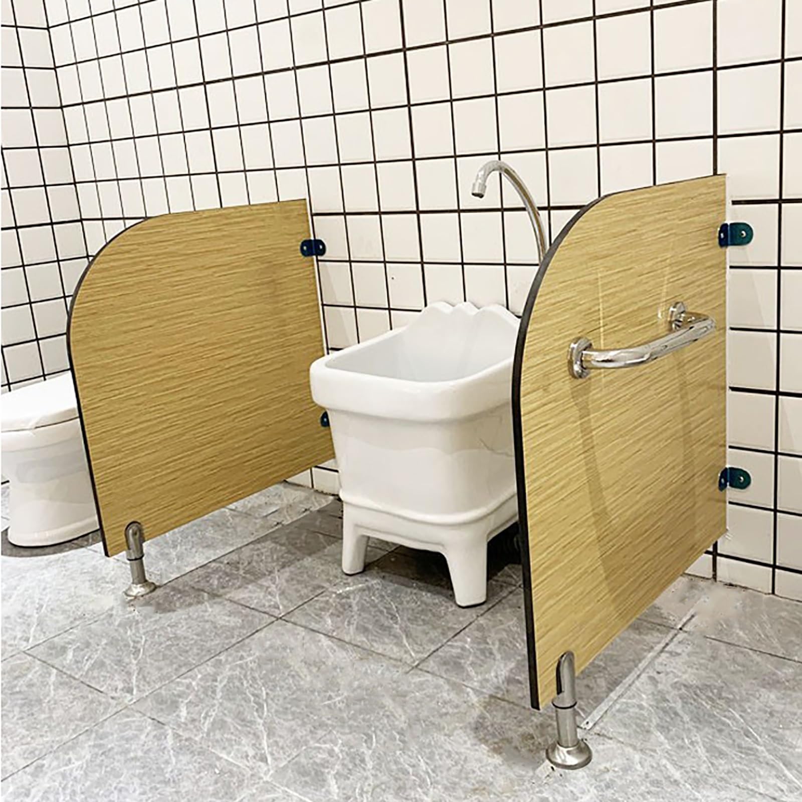 BKSXSOP Men's Urinal PartitWaterproof Baffle Divider for Toilets Ideal Schools Kindergartens Shopping Malls & Public Restrooms