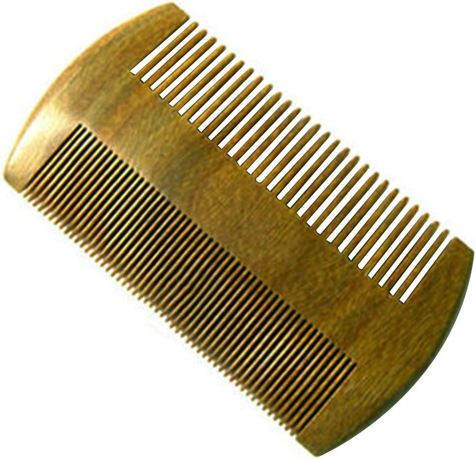 Beard Comb,Fine Coarse Tooth Handmade Sandalwood Beard and Mustache Brush