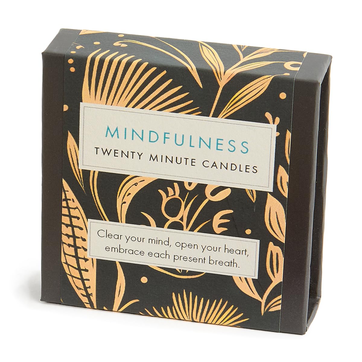 Signature Collection - Mindfulness (Folk) by Cotton & Grey - 12 Pure Beeswax Twenty Minute Candles with Ceramic Holder