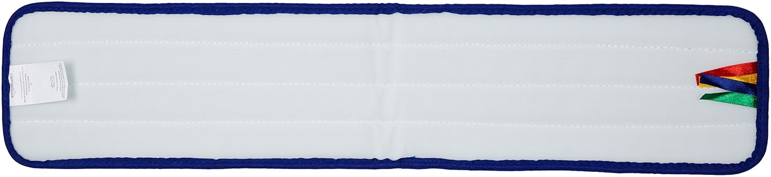  Basics Microfiber Damp Mop Cleaning Pad with Stripes, 24 Inch, 12-Pack : Health & Household
