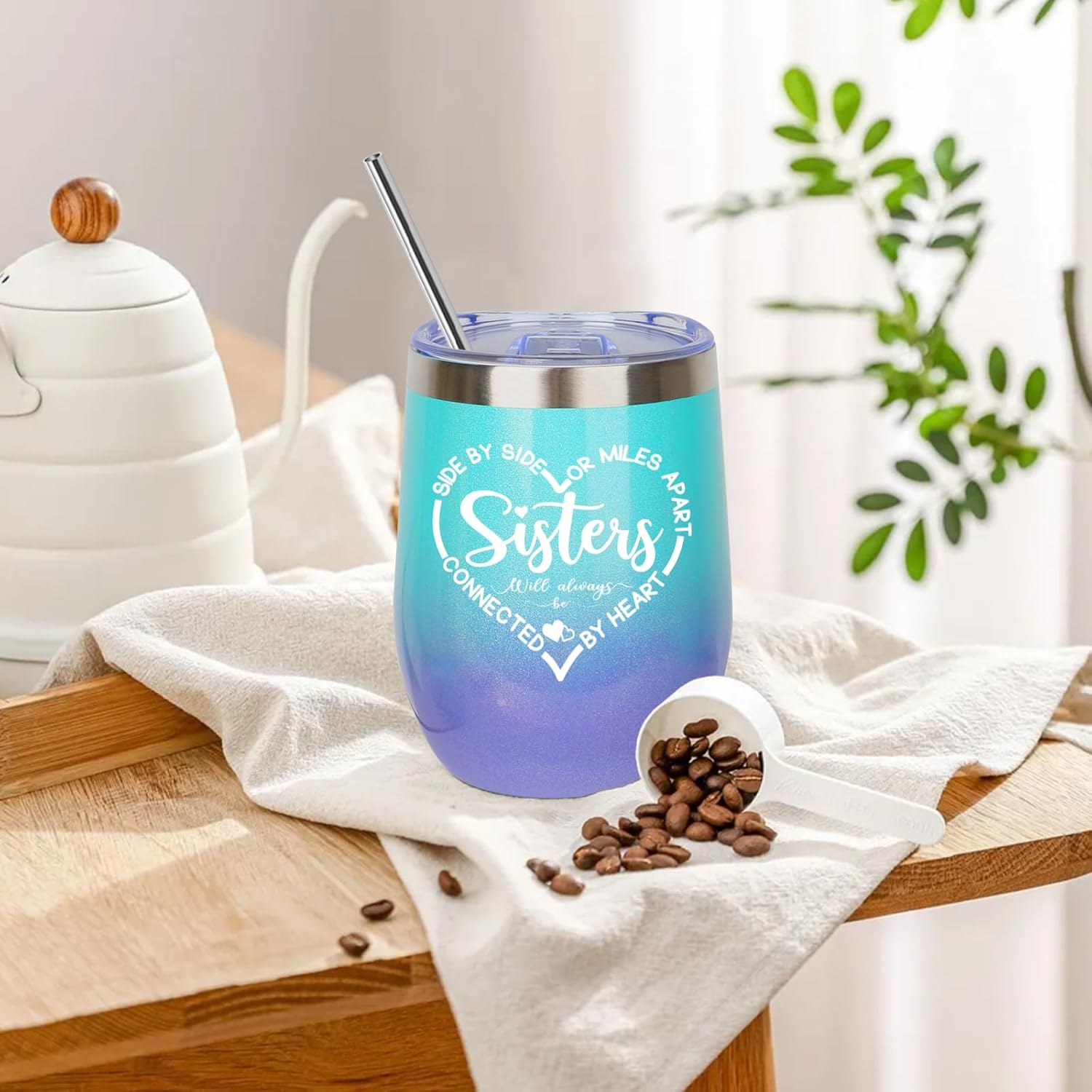 Sister Birthday Gift Ideas, Sisters Gifts from Sisters, Unique Birthday Gifts for Sis, Big Sister Gift with 12 oz Tumbler Gift Baskets, Best Sis Ever - Image 3