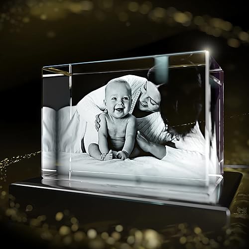 Miniatura 1 de STRONGUS Foto personalizada de cristal 3D, para mamá, madre, ella, él, novio, Gilfried, papá, cumpleaños, aniversario, imagen personalizada en 3D,