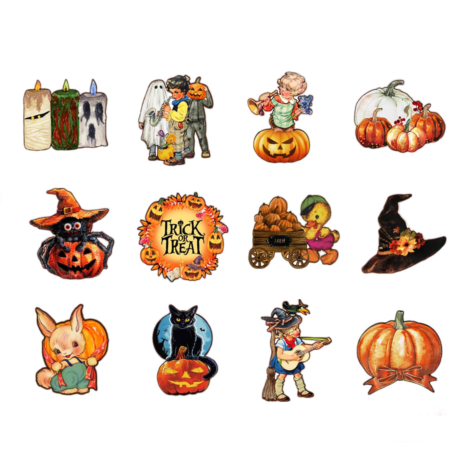 Elnwnnkc Halloween Fridges Magnets Refrigerator Stickers, Festival Door Cling for Window Fridges Refrigerator Cover Art