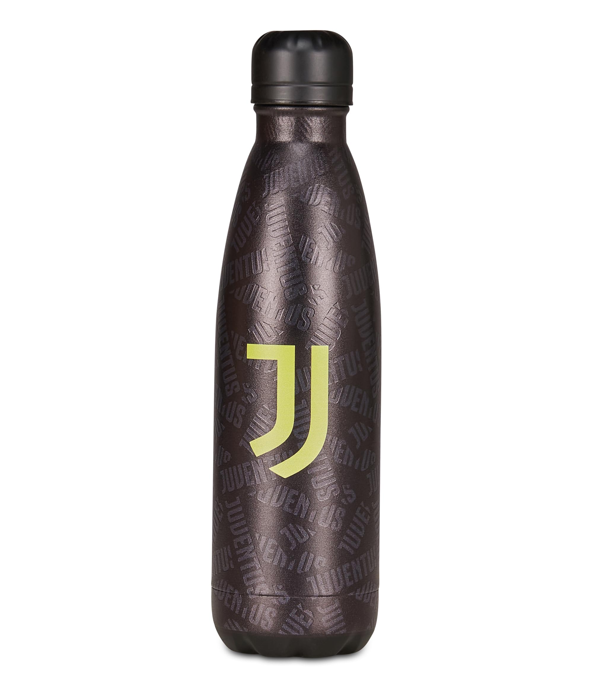 Seven Juventus Thermal Bottle, Black, Temperature Maintenance up to 24 Hours, School and Leisure Bottle, Boy, Football, Black, Modern