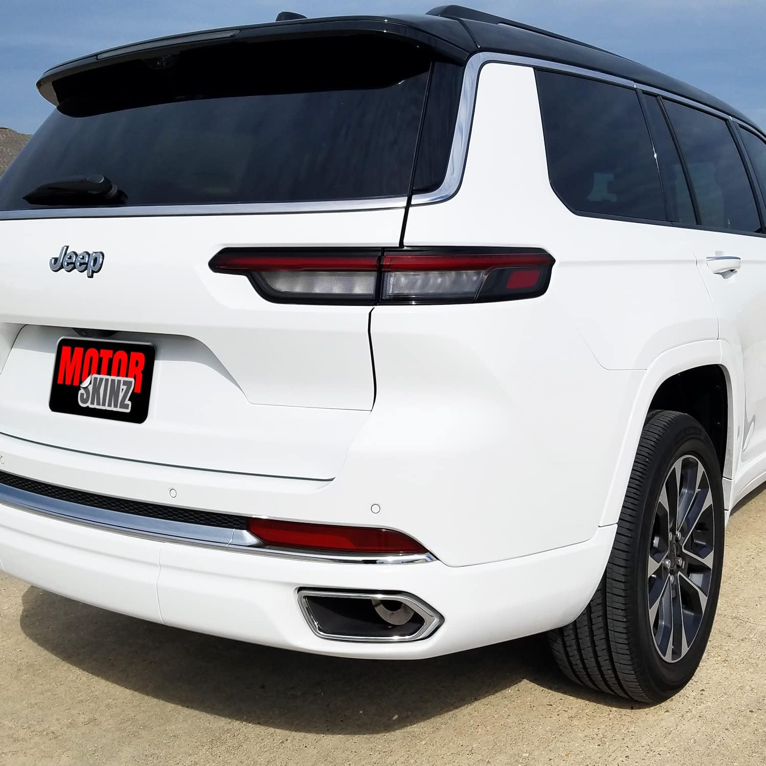 SlickMod PreCut Vinyl Smoke Tint for 2021-2022 Jeep Grand Cherokee L Tail Light (2. Taillight Cutout, 35% Light Smoke)
