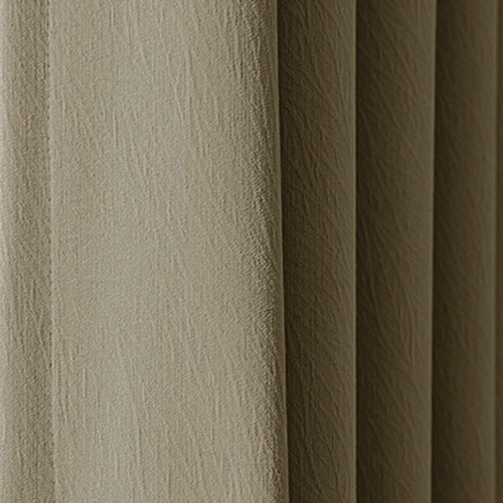 Rideaux salon à oeillets marron en polyester lot de 2 Epinki