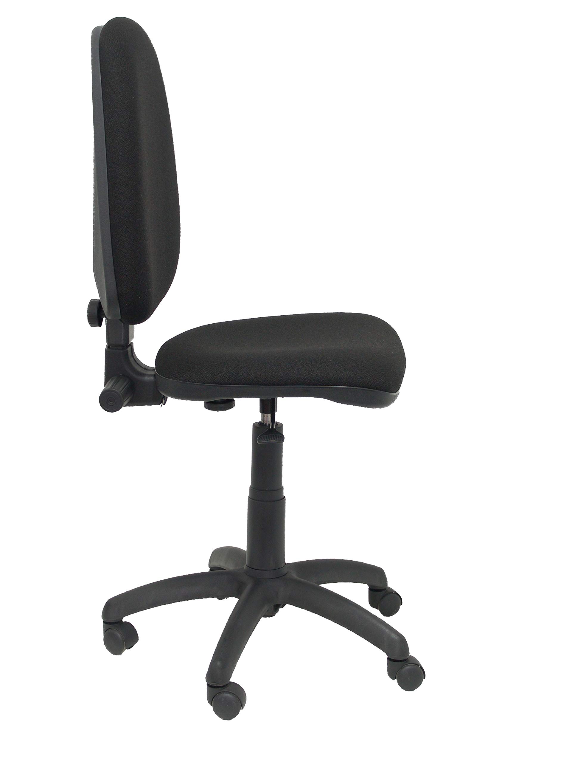 Piqueras y Crespo 04CP - Silla de Oficina ergonómica, Asiento y Respaldo tapizados en Tejido Bali, Color Negro