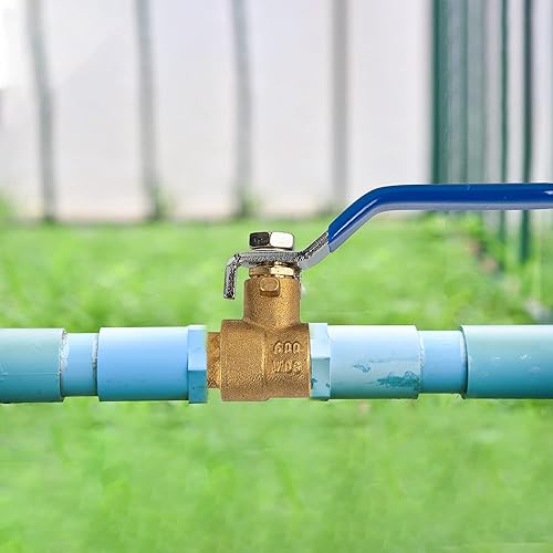 Miniatura 7 de Hourleey Válvula de bola de cierre de puerto completo de latón Pex de 12 pulgada, 10 piezas de 12 pulgada, caliente y frío, cuarto de vuelta