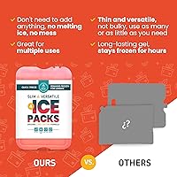 Vista 49 de Healthy Packers Cool Pack, Slim Long-Lasting Ice Packs - Great for Coolers or Lunch Box