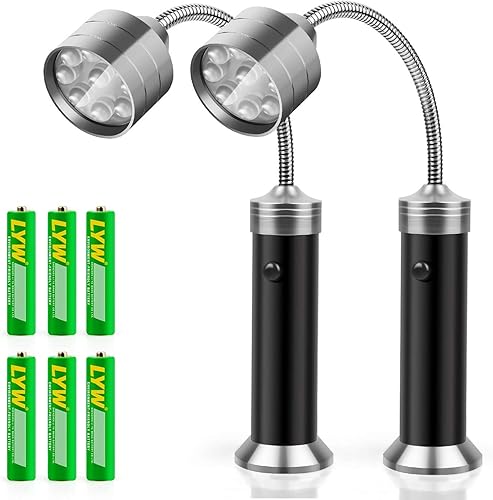 KOSIN - Luces LED para parrilla de asador con base magnética, muy brillantes, cuello de ganso flexible de 360 grados, resistente a la intemperie,