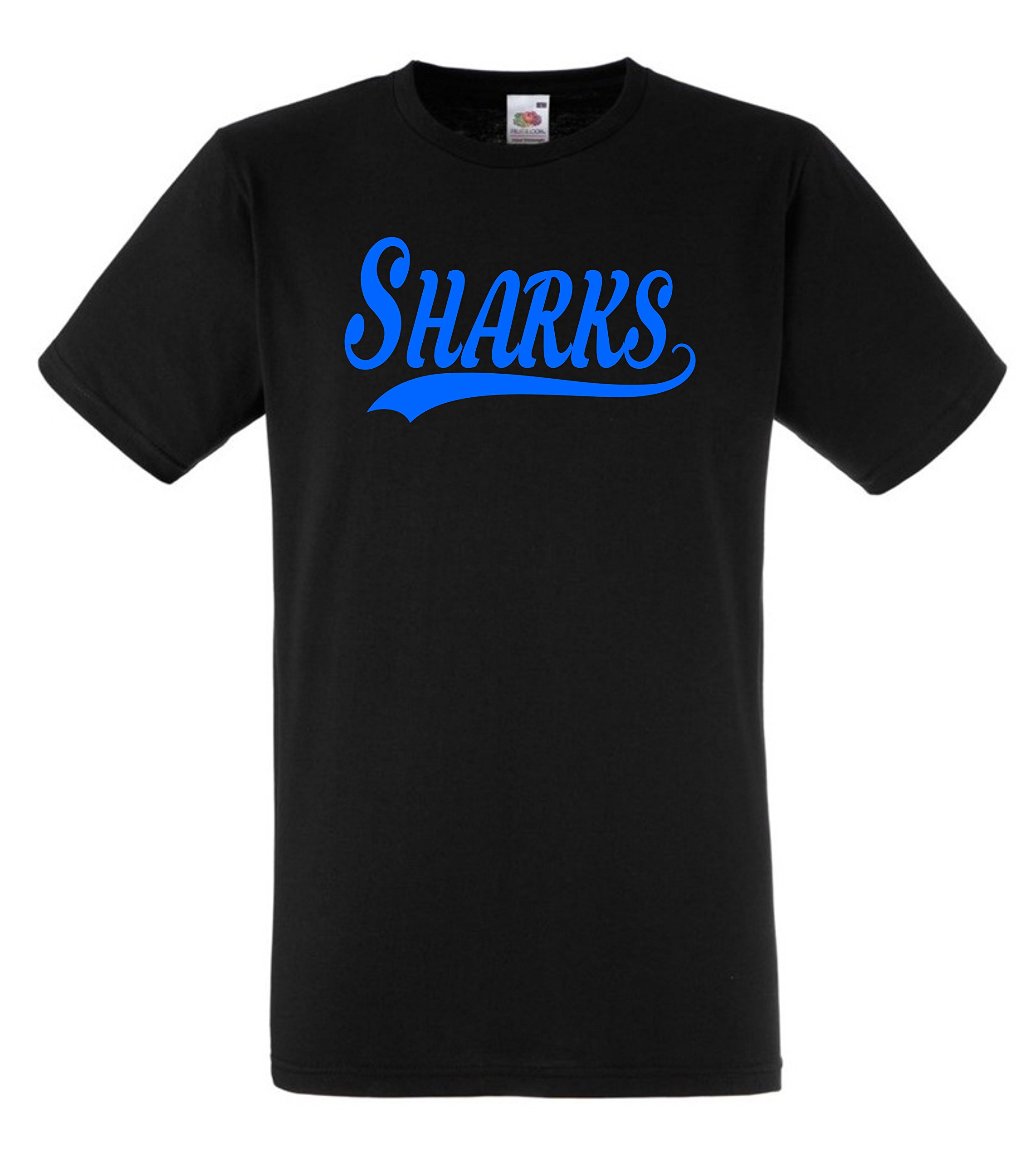 All About The Print Sale Sharks Rugby Gift - T-Shirt Rugby Union RC top Present RT7 (Adult XL, Jet Black)