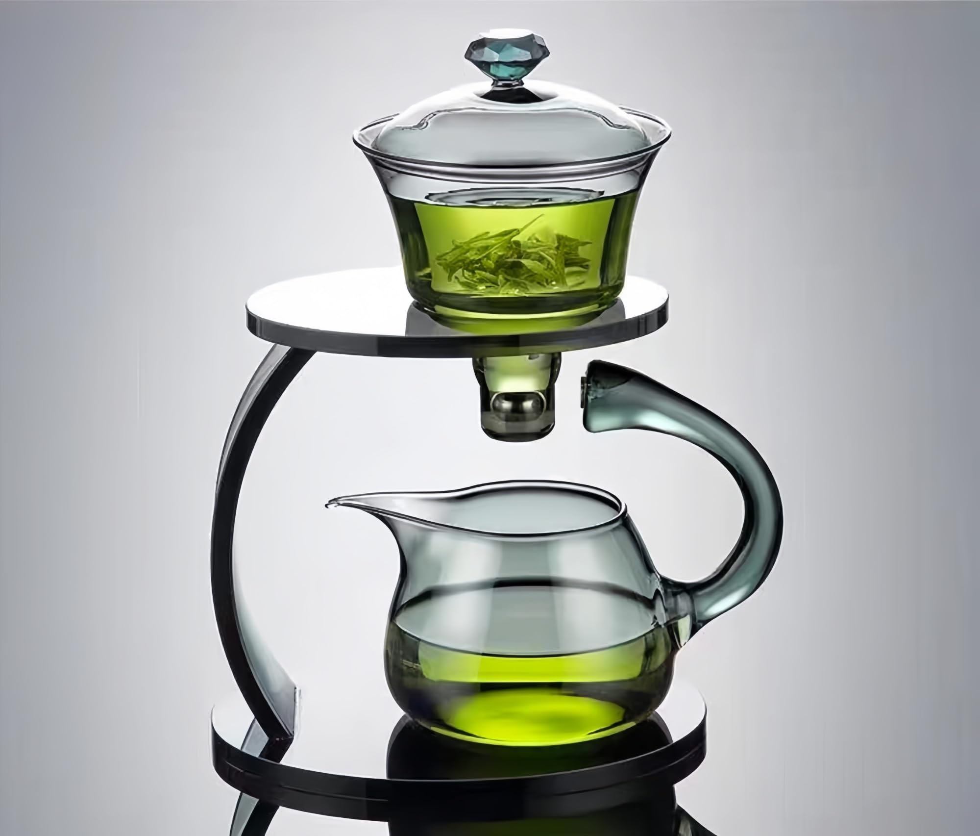 Teapot, Glass Teapot，Easy Glass Teapot ，Glass teapot made of heat-resistant， Elegant Loose Tea Pot，Stovetop Safe Tea Kettle with Infuser ，Suitable for brewing tea, flower tea, herbal tea and tea bags(