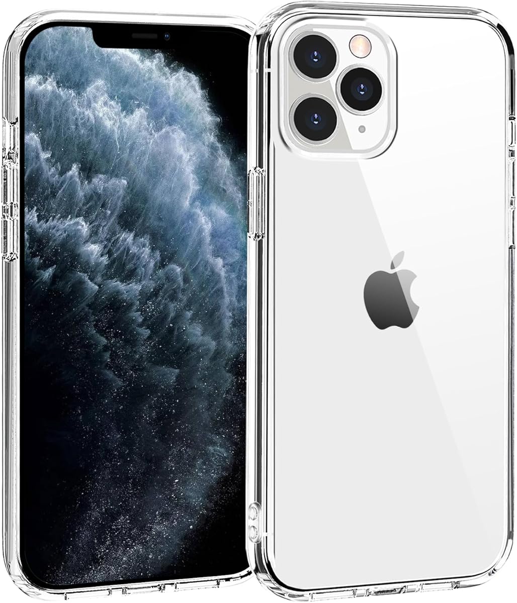 TENOC Phone Case Compatible with iPhone 11 Pro, Clear Case Anti-Yellowing Protective Bumper Hard Back Cover for 5.8 Inch