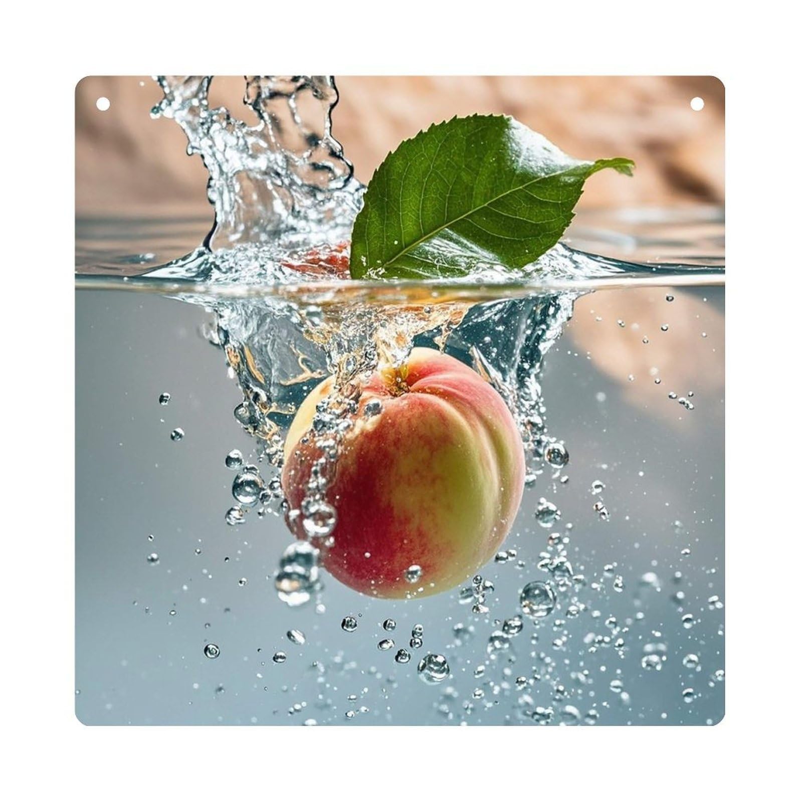 Peach Falling Into Water Hanging Ornament Wall Decor Pendant