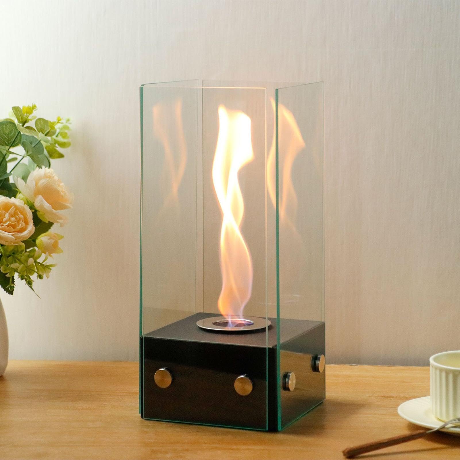 Chimenea de sobremesa para Interior Quemador de Llama Real sin Olor