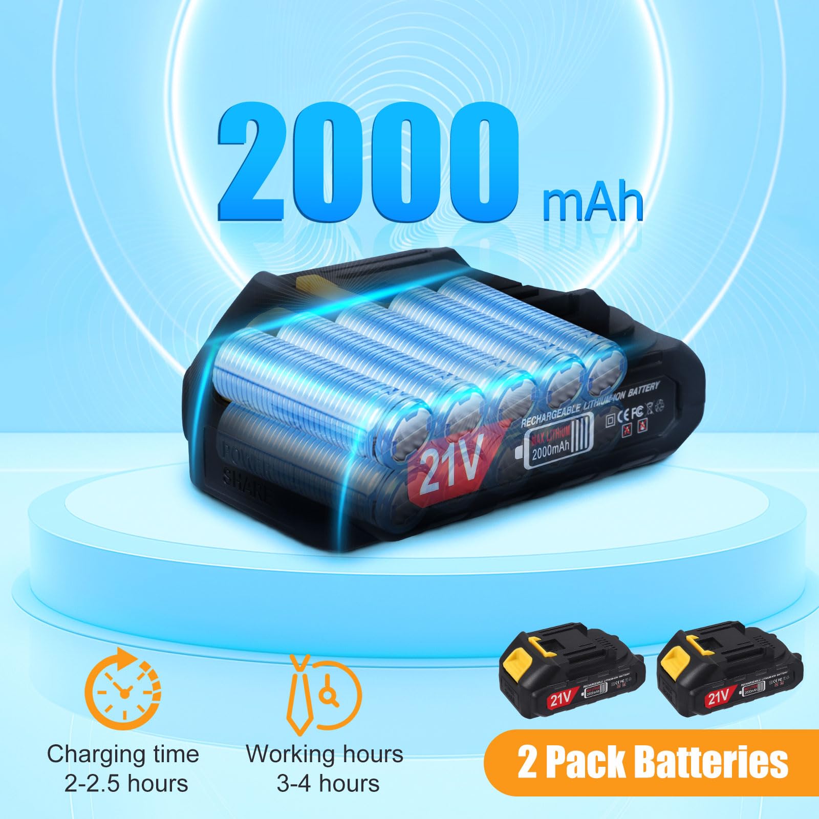 Sécateur Électrique Sans Fil 30mm, Secateur a Batterie, Secateur Electrique Professionnel avec 2 x 2000 mAh, Écran LCD, Moteur Brushless, SK7 Lame, Secateur de Jardin pour Arbres, Arbres fruitiers