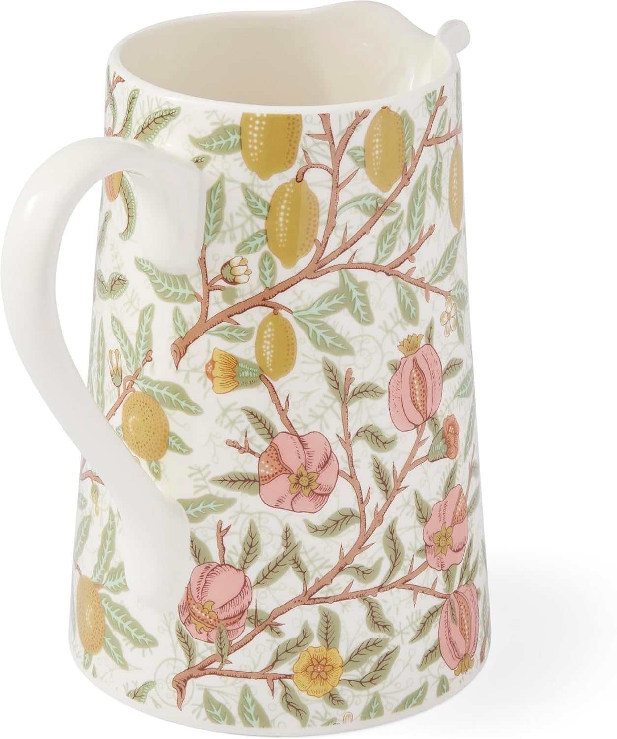 Spode Morris & Co Fruits Jug, 48 Oz - Decorative Botanical Pitcher with Spout & Handle for Water, Juice, Iced Tea, Lemonade & Refreshments, Home & Kitchen Tableware, Dining & Entertaining