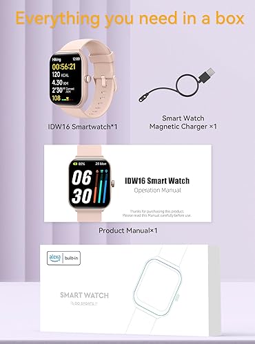 Miniatura 8 de Relojes inteligentes para mujeres y hombres, compatibles con teléfonos iOS Android, reloj inteligente impermeable con llamadas, Alexa, monitoreo de