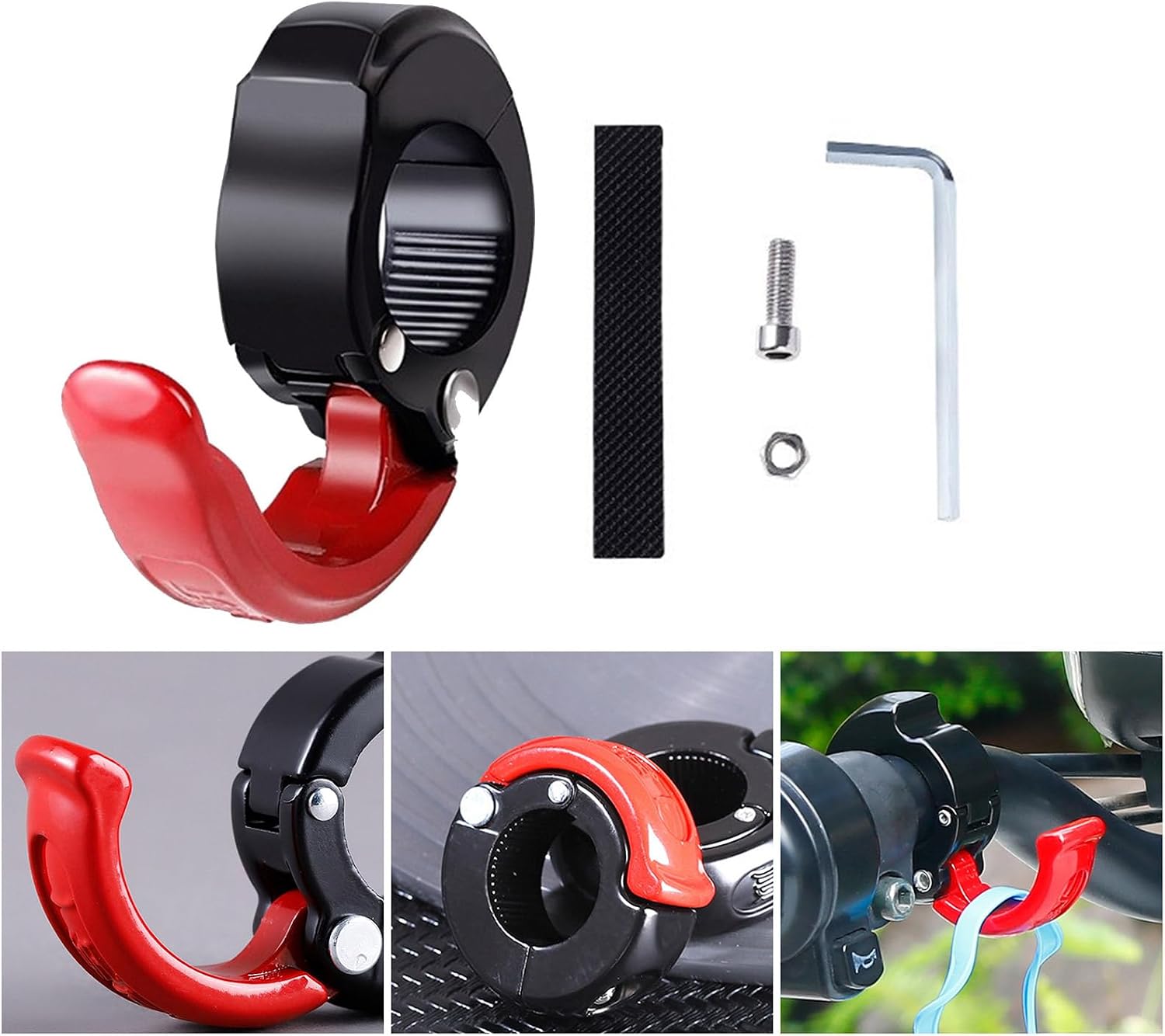 Aluminum Motorcycle Handlebars Hook: Space Saving, Foldable, Secure Luggage & Helmet Hanger for Bikes & Motorcycles