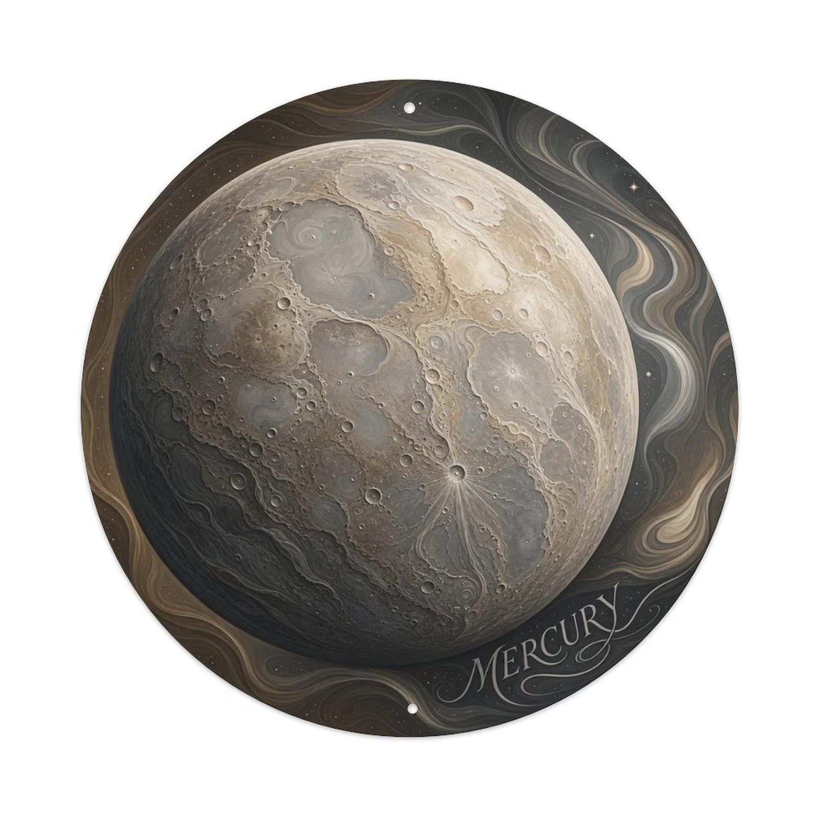 Solar System Mercury Planet Astronomy Space Exploration Metal Tin Sign