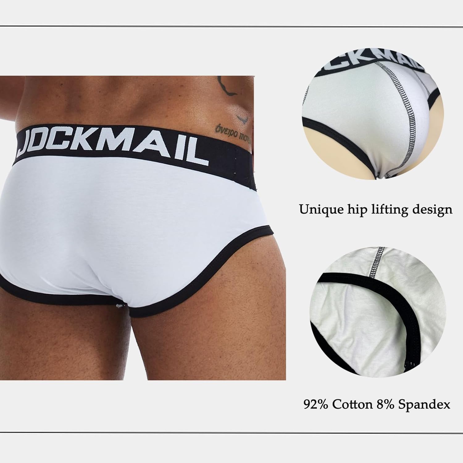 JOCKMAIL Men's Underwear Briefs Mens Cotton Classics Briefs Men's Briefs Breathable Comfortable - Image 3