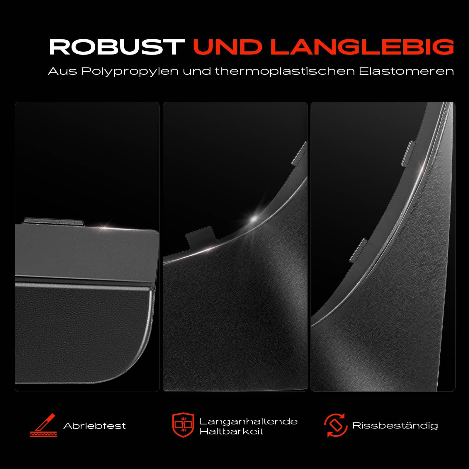 Frankberg Spritzschutz Schmutzfänger Fender Kompatibel mit Fortwo Cabrio 451 2007-2014 Fortwo Coupe 451 2007-2014
