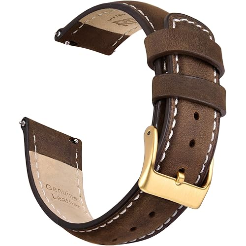 Ritche Quick Release Leather Watch Bands Genuine Watch Straps for Men Women- 18mm 20mm 21mm 22mm 23mm 24mm Top Grain Leather Watch Strap, Valentine's day gifts for him or her