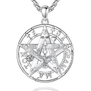 CELESTIA Pentagramm Kette Damen Herren Silber 925 Tetragrammaton Anh nger Halskette Talisman Hexe Schmuck Esoterik Geschenke M nner Frauen