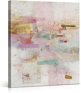 Abstract Neutral Wall Art Decor Modern Pastel Colors Print Picture Aesthetic Wall Decor for Home Living Room 8x10 Inch Canvas Framed