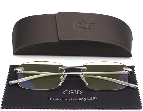 CGID Unisex Lightweight Rimless Frameless Rectangle Reading Glasses Mens Womens Spring Hinge Readers disponible en Yaxa Colombia