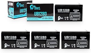 4 Pack Replacement for APC Smart-UPS 2200 SUA2200XL Battery - Replacement UB1280 Universal Sealed Lead Acid Battery (12V, 8Ah, 8000mAh, F1 Terminal, AGM, SLA) - Includes 8 F1 to F2 Terminal Adapters