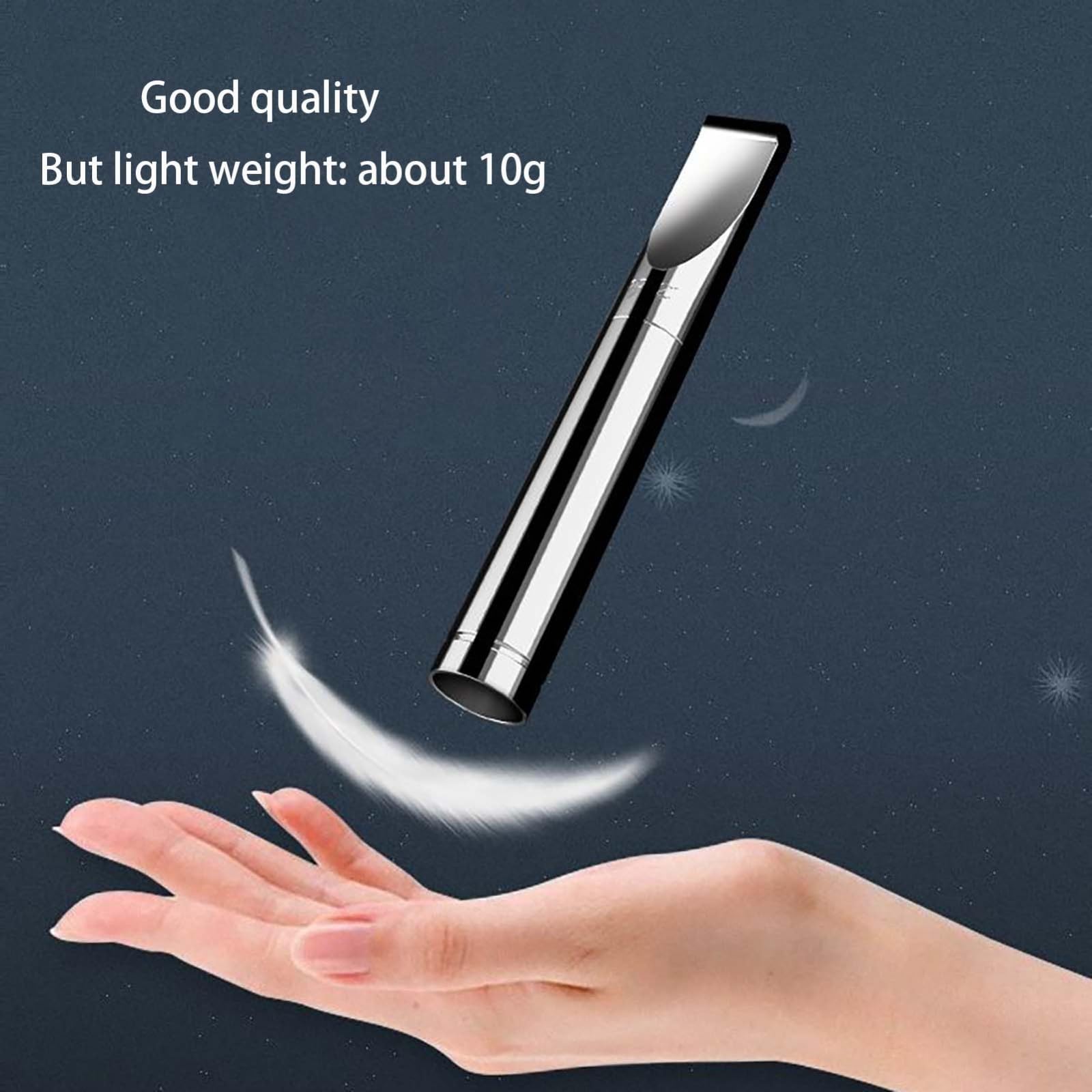 Bocchino per sigarette da uomo, in titanio, con filtro circolante, adatto per sigarette spesse 7,6 mm, medie 6,3 mm e sottili 5,5 mm, con elegante confezione regalo.(Bright black)