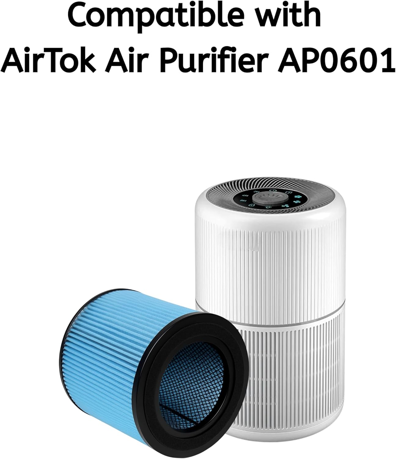 Nispira AP0601 Filter Replacement for AirTok Air Purifier AP0601-RF 2-in-1 True HEPA, 2 Pack - Image 3