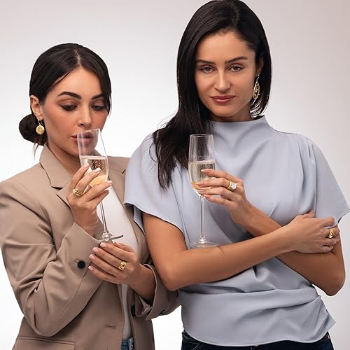 Miniatura 4 de JEAN RACHEL JEWELRY 925 Sterling Silver & 14K Gold Plated Silver Ring - Granule Braid Leaf with Cubic Zirconia Vintage Design - Hypoallergenic, Lead