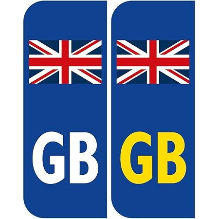 Gb Car Number Plate Vinyl Stickers Union Jack No Eu Flag Brexit Amazon Co Uk Automotive