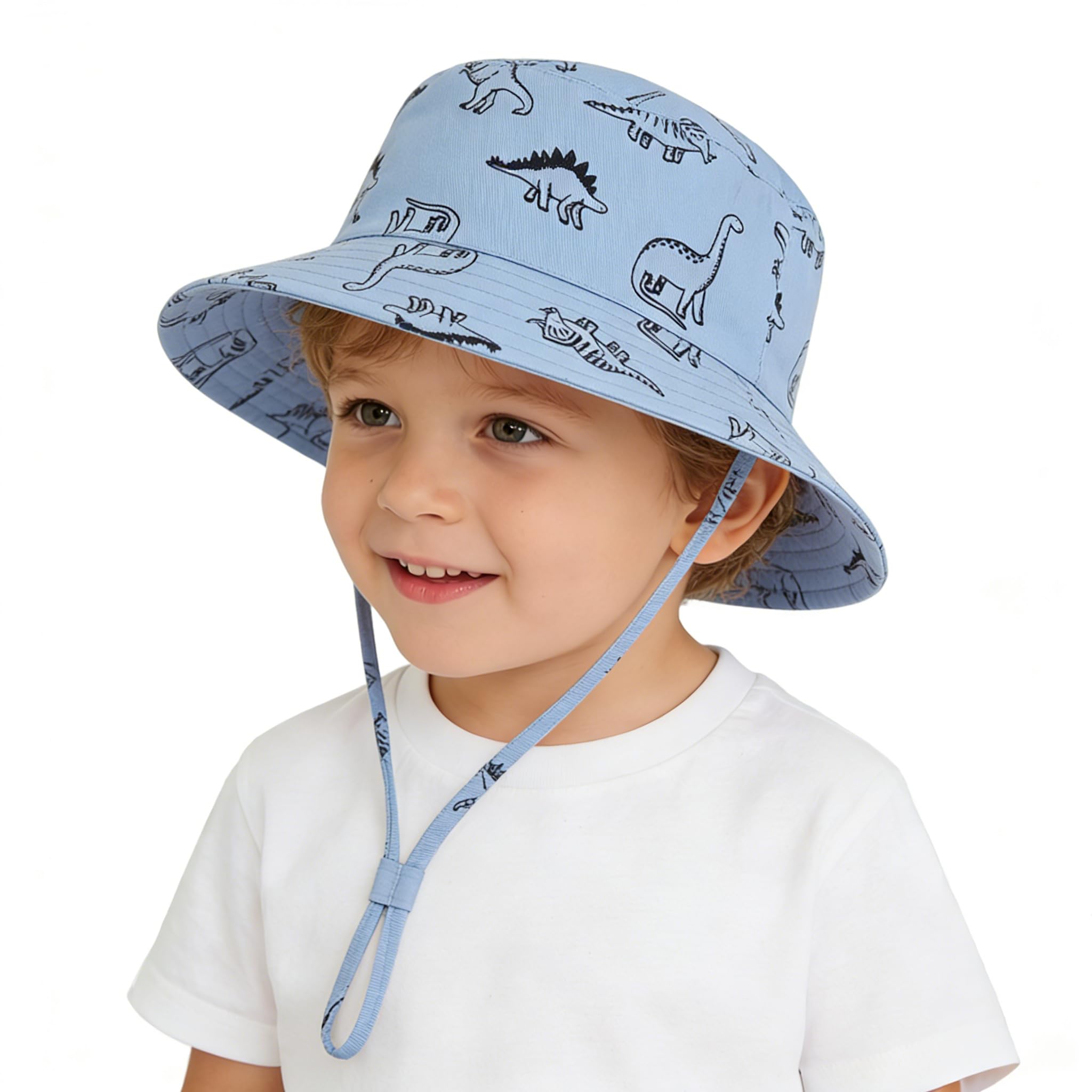 YMYDYFC Baby Sun Hat Toddler Summer UPF 50+ Sun Protection Baby Boy Hats Beach Hats Dinosaur Bucket for Baby Girl Adjustable Kid Cap — view 10
