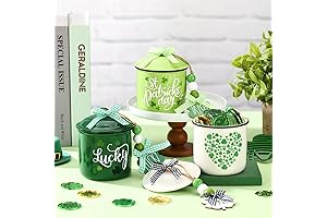 3-Piece Shamrock Candy Dish Set for St. Patrick's Day