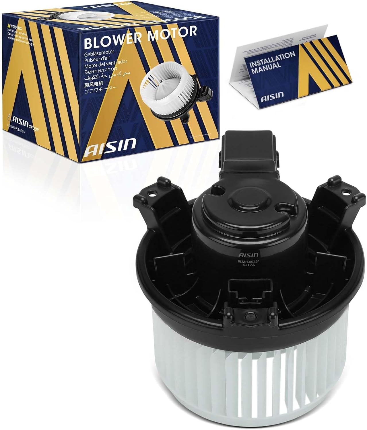 AISIN AFTERMARKET BLMH-00431 HVAC Blower Motor with Wheel Assembly - Compatible with Honda CR-V 2017-2024