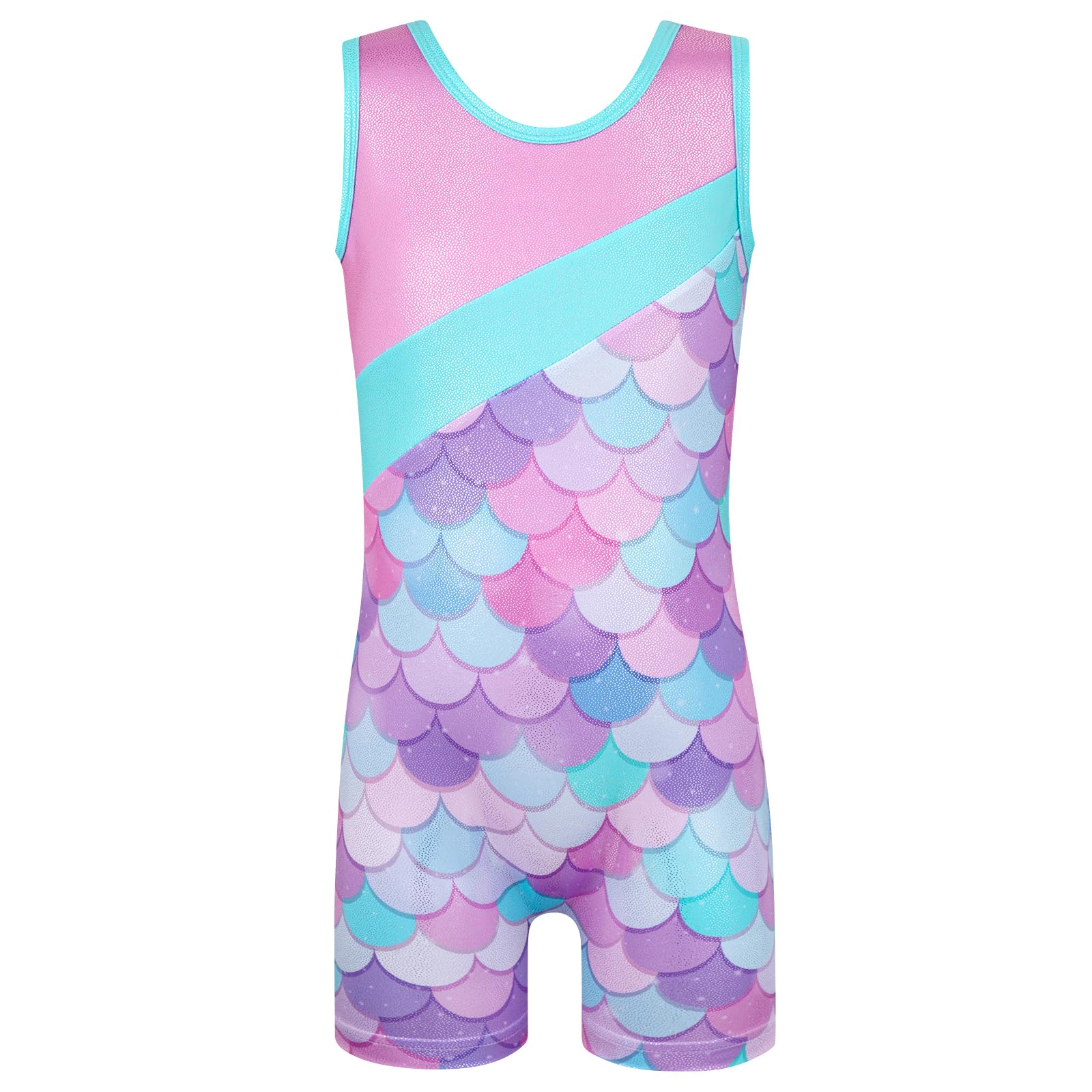 HOZIY Leotards for Girls Gymnastics Kids Children Biketard Snowflake Ribbon Blue Purple Hot Pink Sparkle