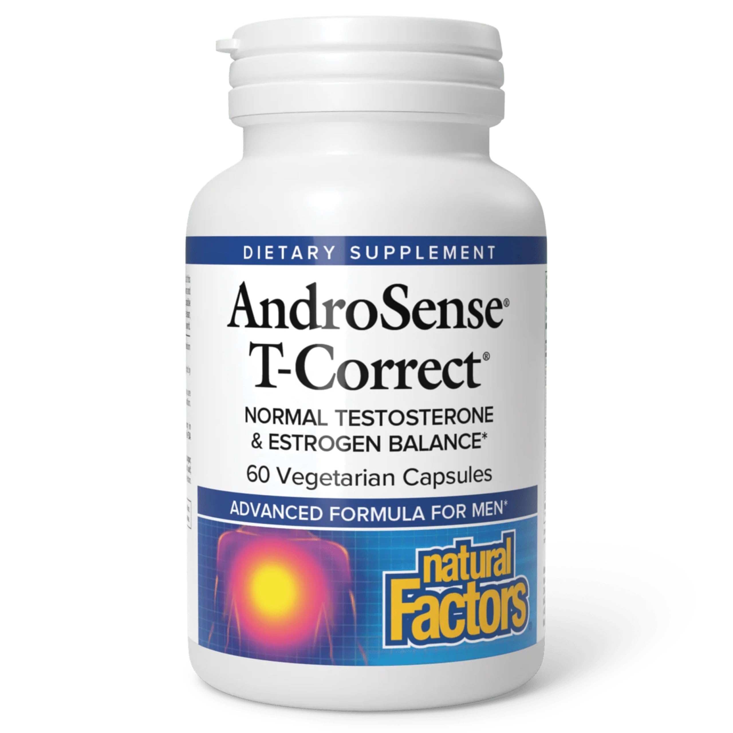 Natural Factors AndroSense T-Correct Men's Hormone Support*, 60 Veg Caps