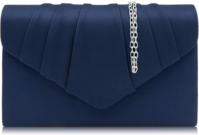 Milisente Women Clutch Bag Suede Pleated Envelope Bag Stylish Evening Bag