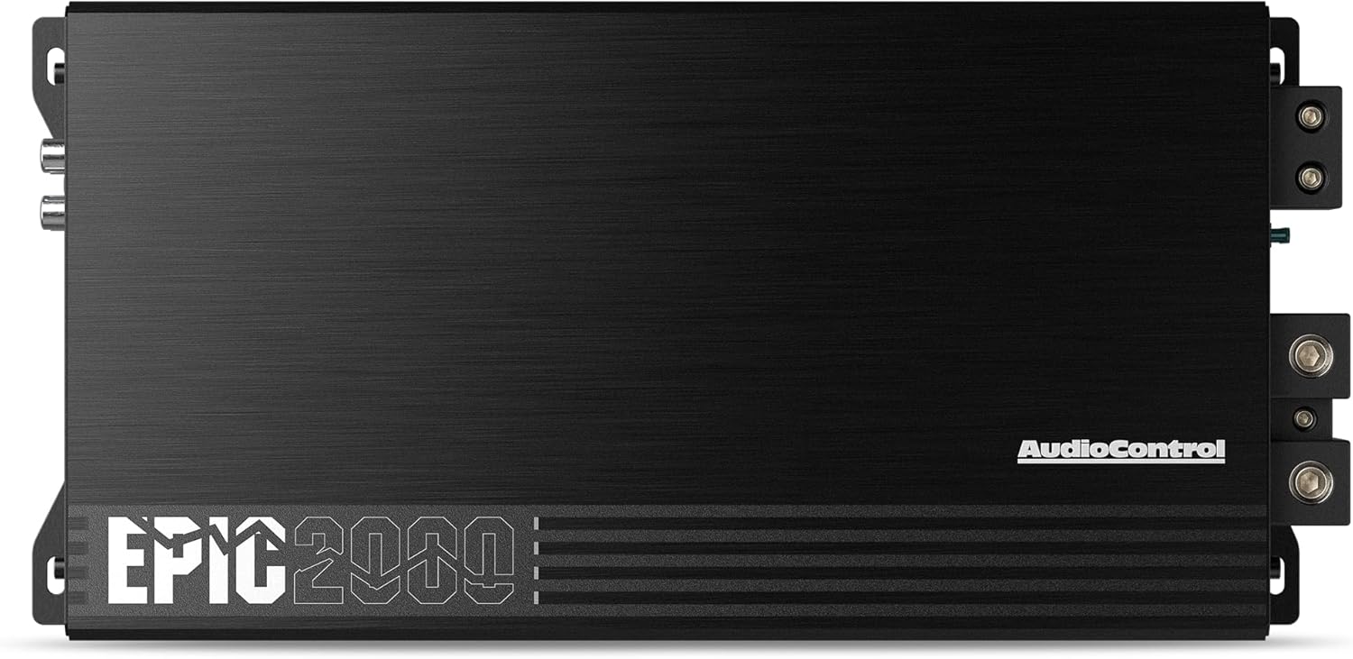 AudioControl EPIC2000 Epic Series 2000 Watt RMS 1-Channel Monoblock Car Audio Subwoofer Amplifier, Class D, Epic Boost, Subsonic Filter, Low Pass Filter, ACR-E Remote Bass Knob, Epicenter Link