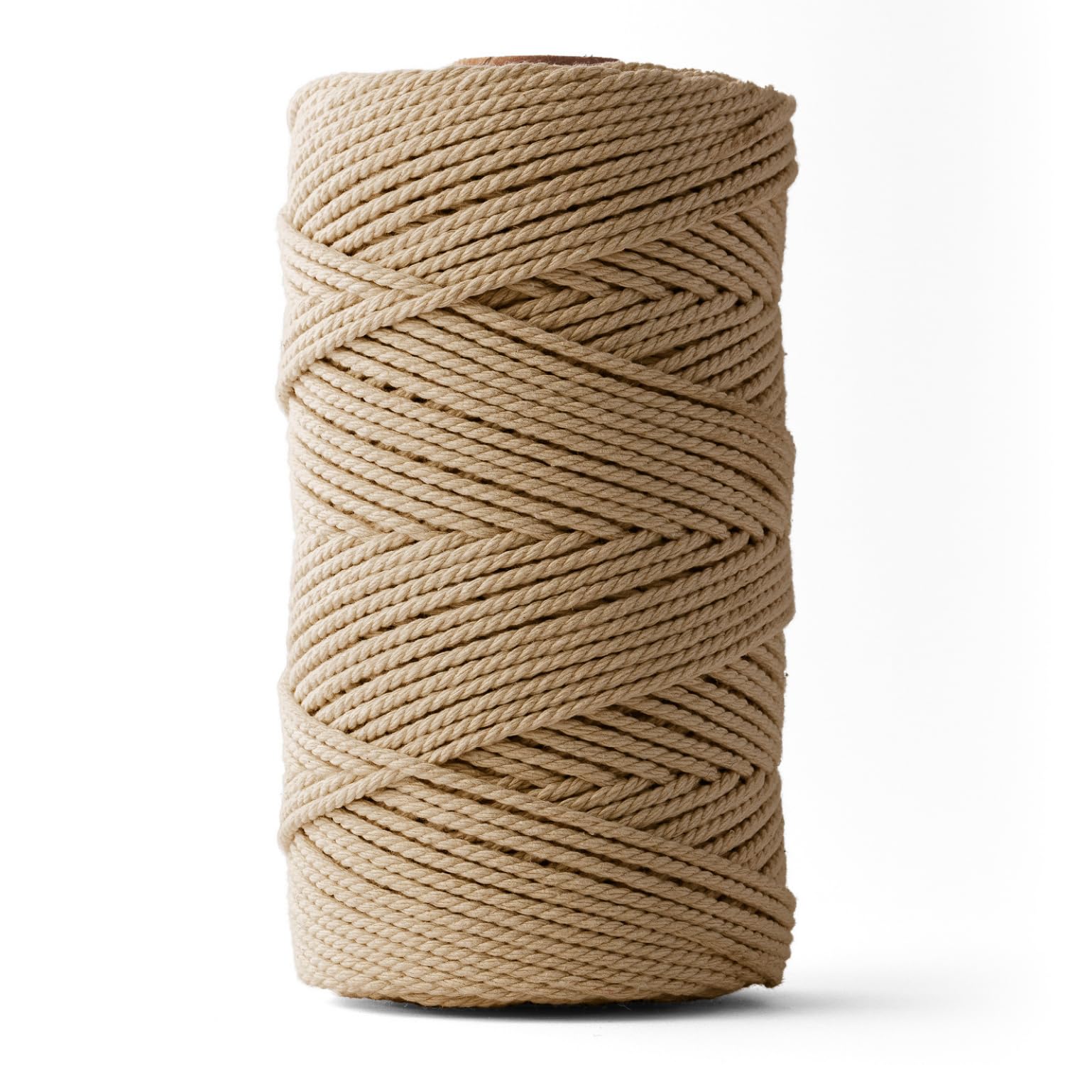 LEDENT Corde à macramé (3mm, 2x120M, écru Naturel & Bleu Marine